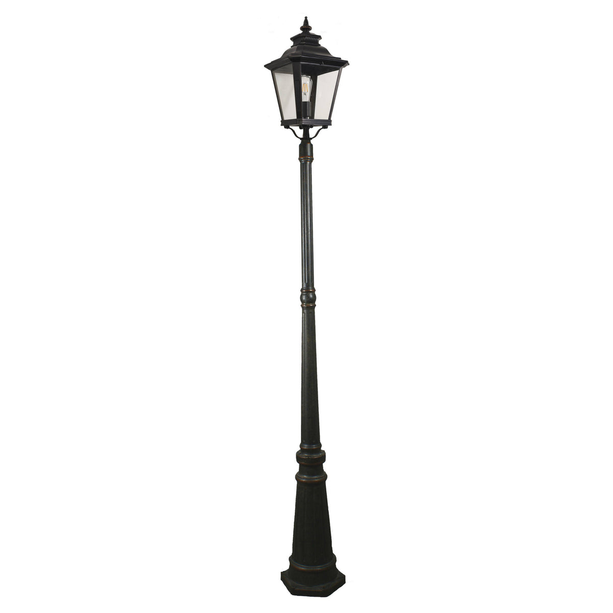 Kingdom IP44 Standard Outdoor Garden Post Light, Antique Bronze