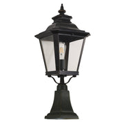 Kingdom IP44 Outdoor Pillar Mount, Antique Bronze