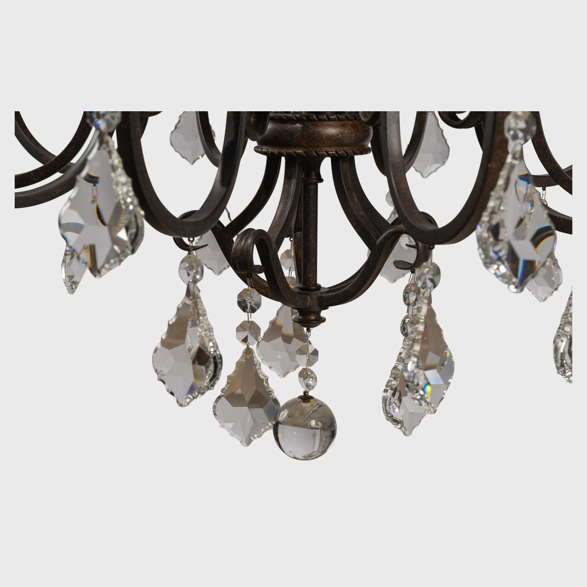 Louis 15th 15 Light Pendant White Candle Covers