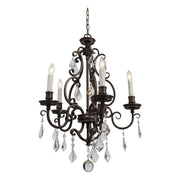 Louis 15th 5 Light Pendant White Candle Covers