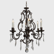 Louis 15th 6 Light Pendant White Candle Covers