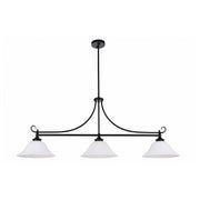 Dallas 3 Light Bench Pendant, Bronze