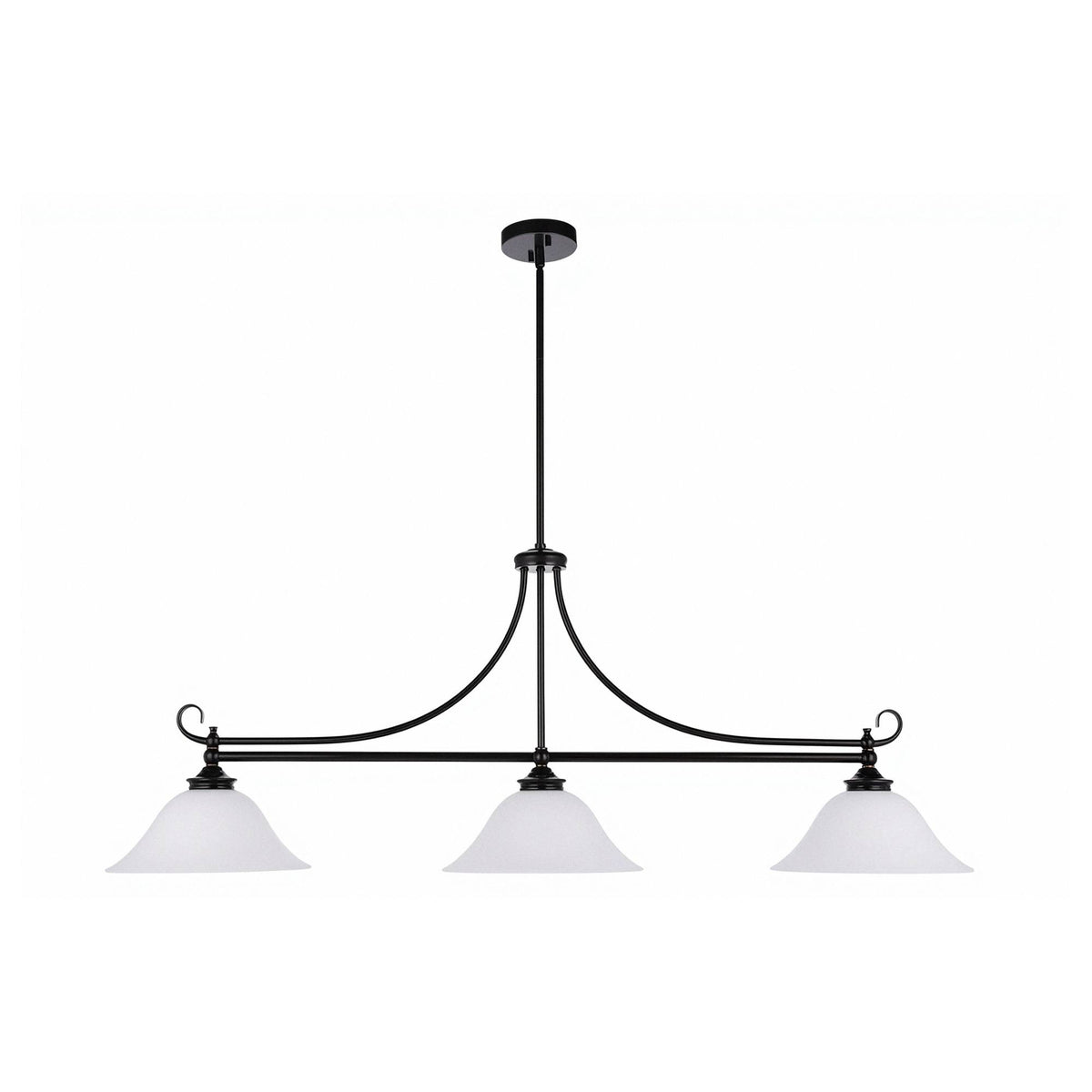 Dallas 3 Light Bench Pendant, Bronze