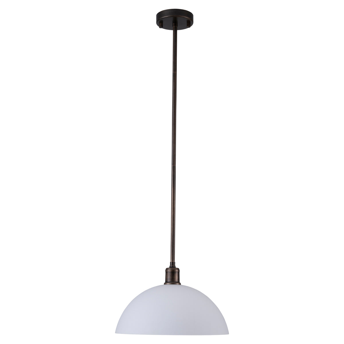 Sienna 1 Light Pendant w Opal Matte Glass Shade, Antique Brass