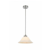 Dallas Single 1 Light Pendant, Brushed Nickel