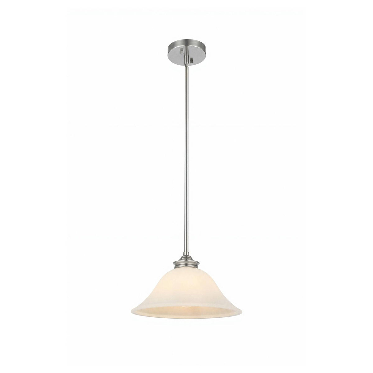 Dallas Single 1 Light Pendant, Brushed Nickel