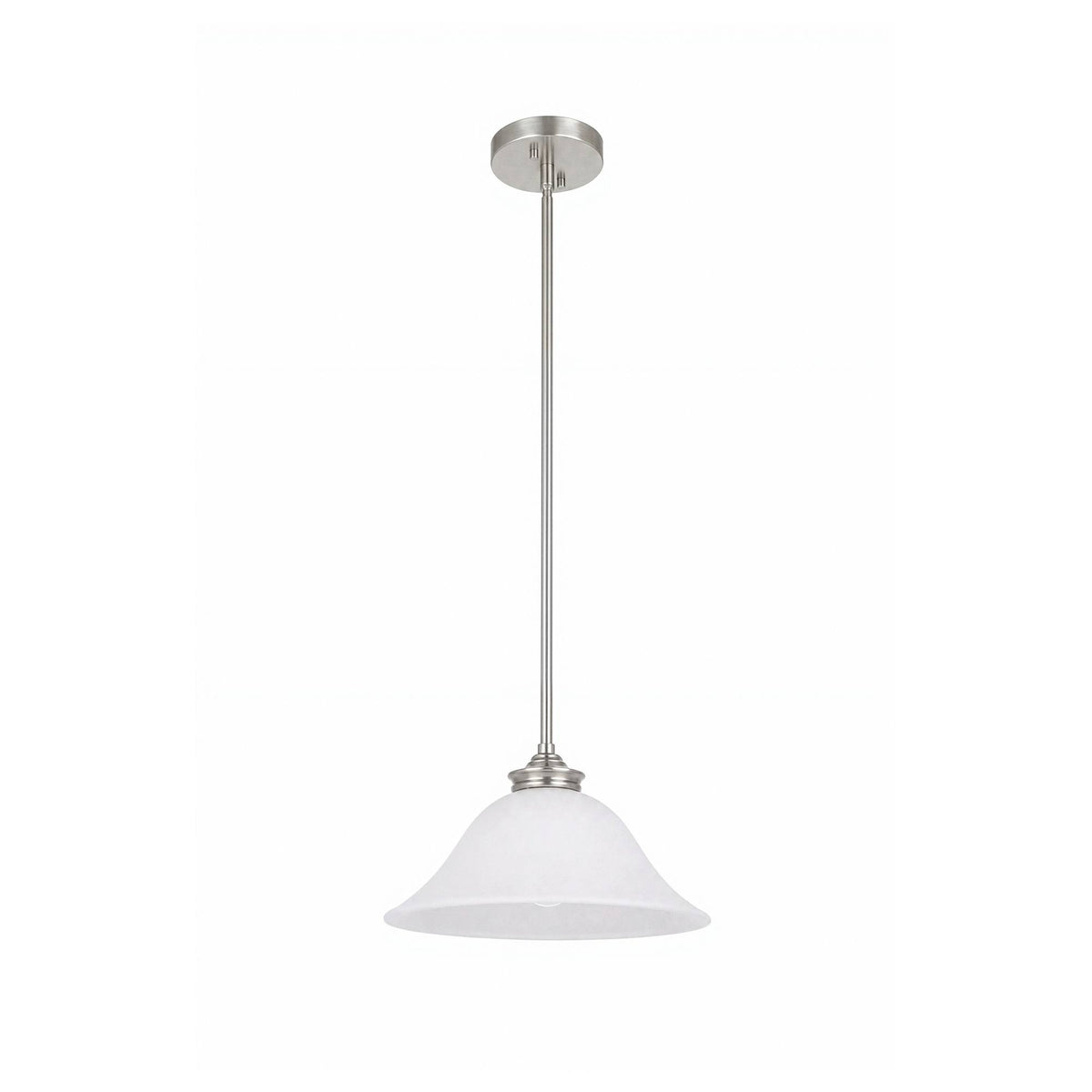 Dallas Single 1 Light Pendant, Brushed Nickel