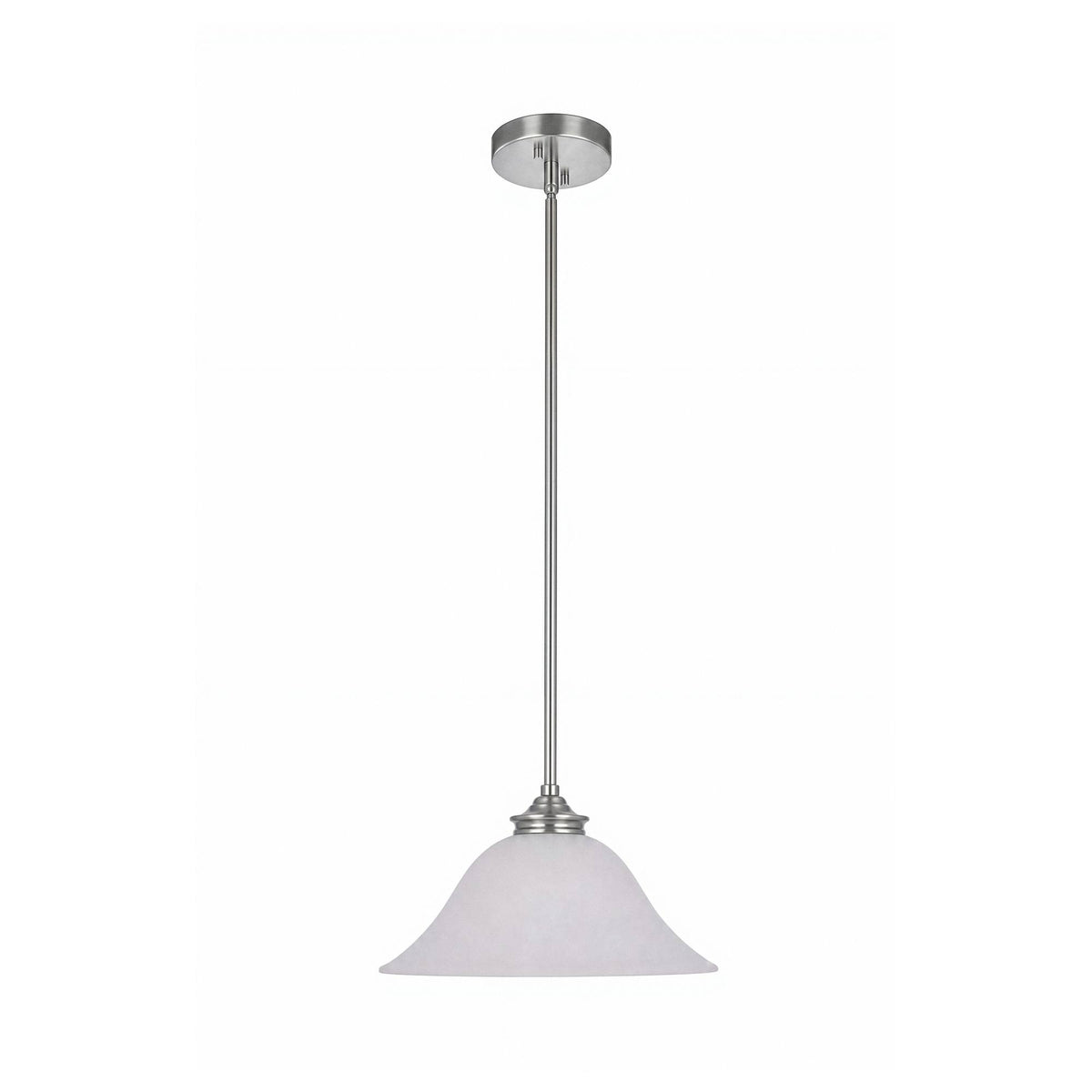 Dallas Single 1 Light Pendant, Brushed Nickel