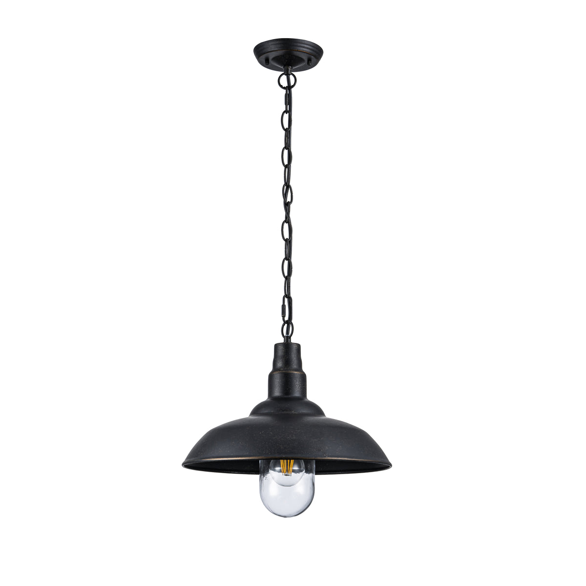 Foundry Large Indoor Chain Pendant Light, Antique Bronze