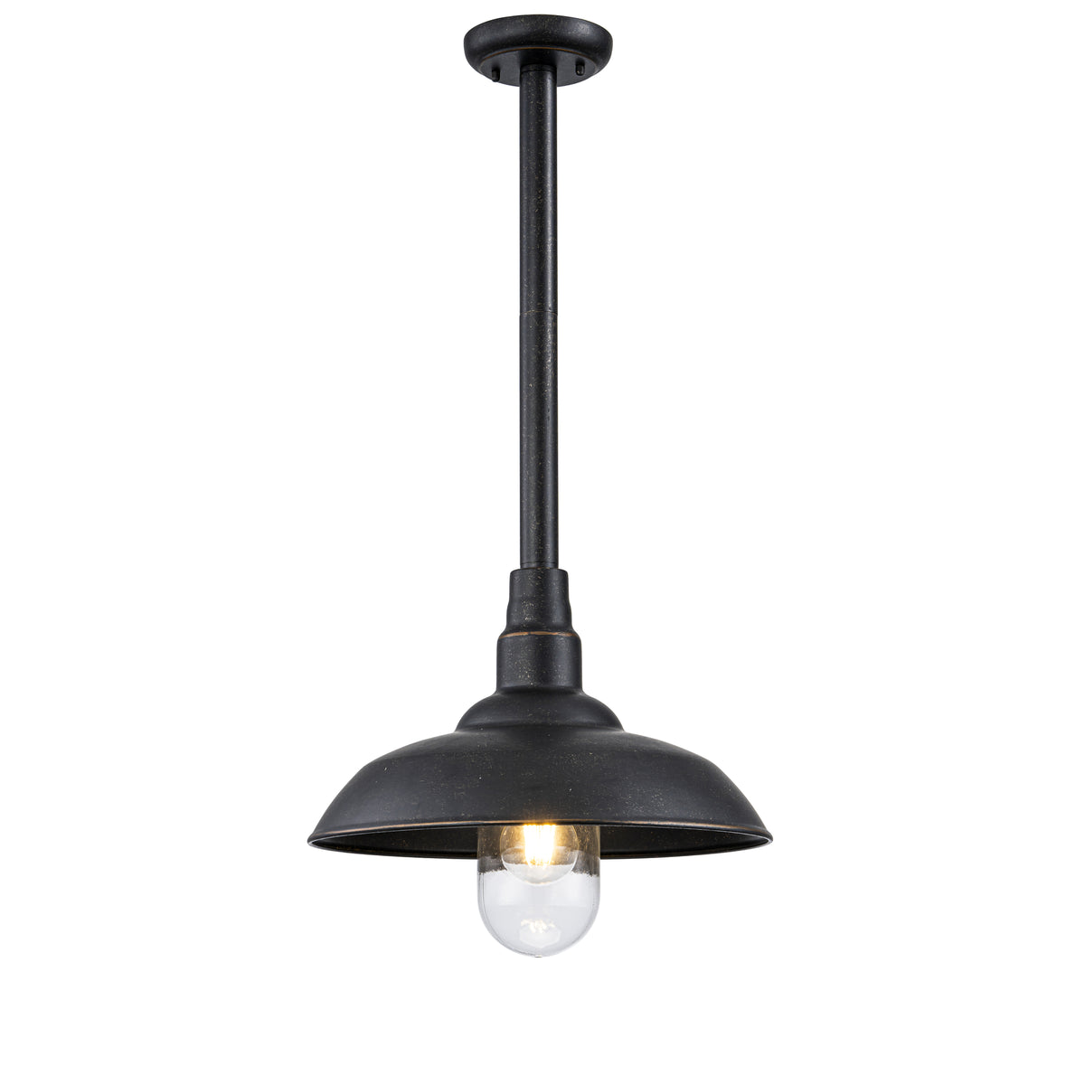 Foundry Large Outdoor Rod Pendant, Antique Bronze