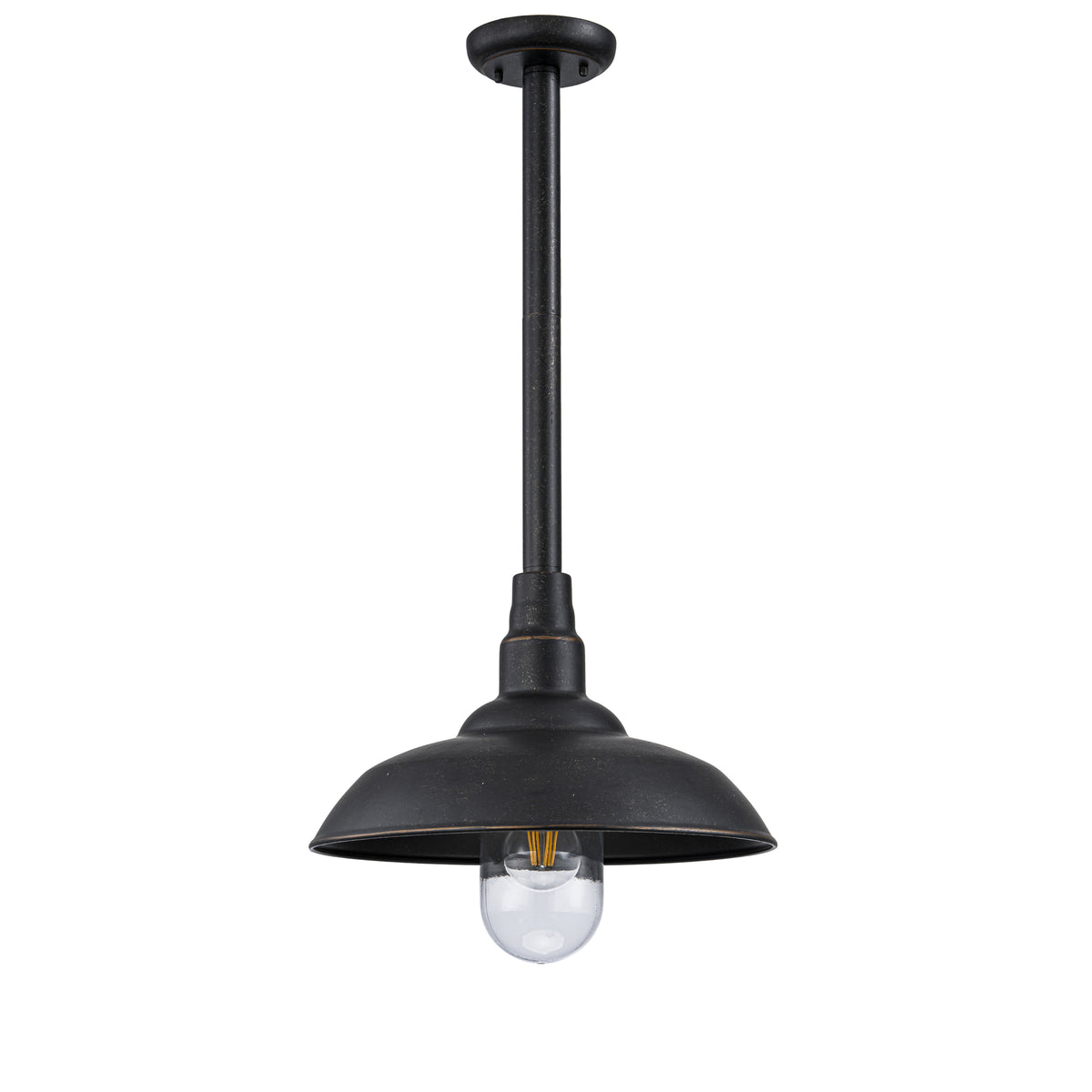 Foundry Large Outdoor Rod Pendant, Antique Bronze