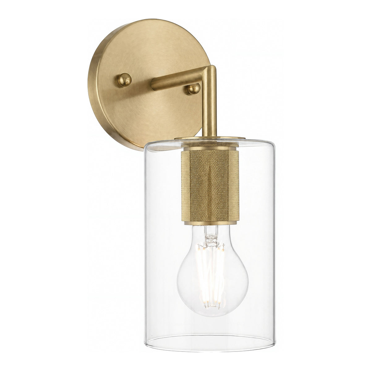 Selwyn 1 Light Wall Light, Satin Brass