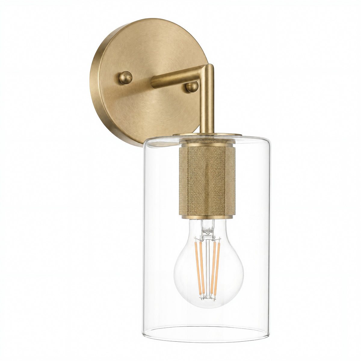 Selwyn 1 Light Wall Light, Satin Brass