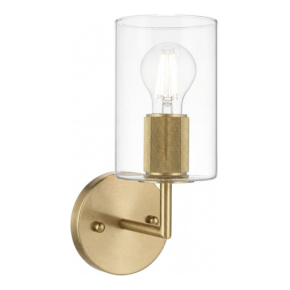 Selwyn 1 Light Wall Light, Satin Brass