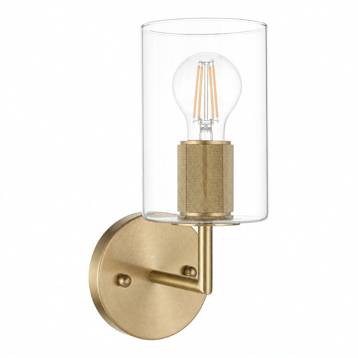Selwyn 1 Light Wall Light, Satin Brass