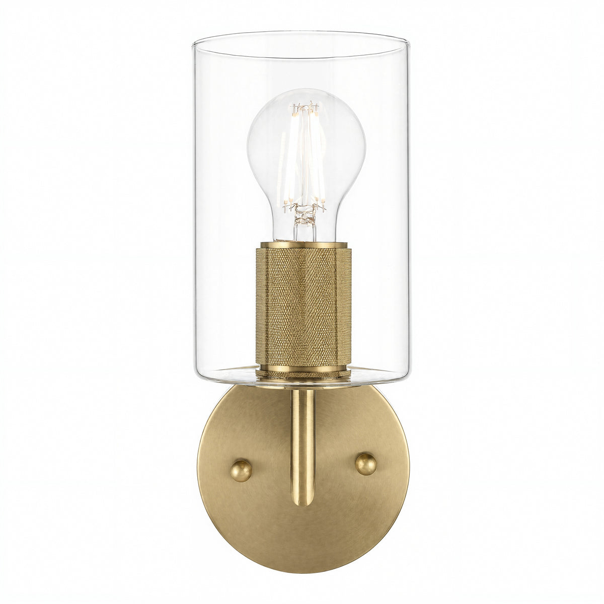 Selwyn 1 Light Wall Light, Satin Brass