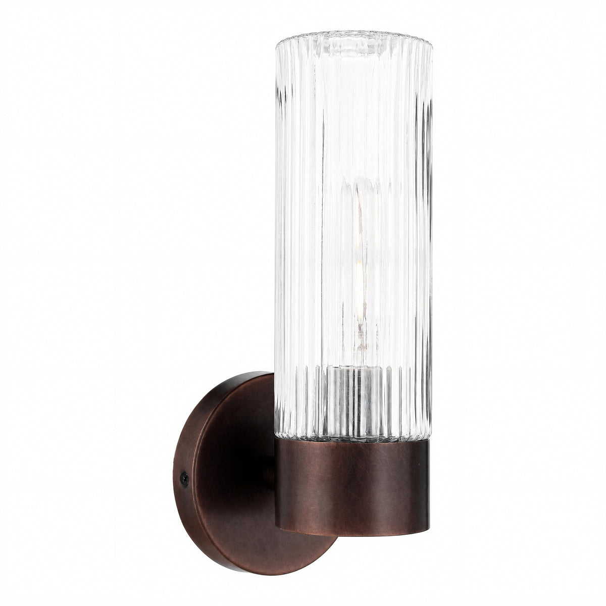 Elmsford 1 Light Wall Light, Antique Brass