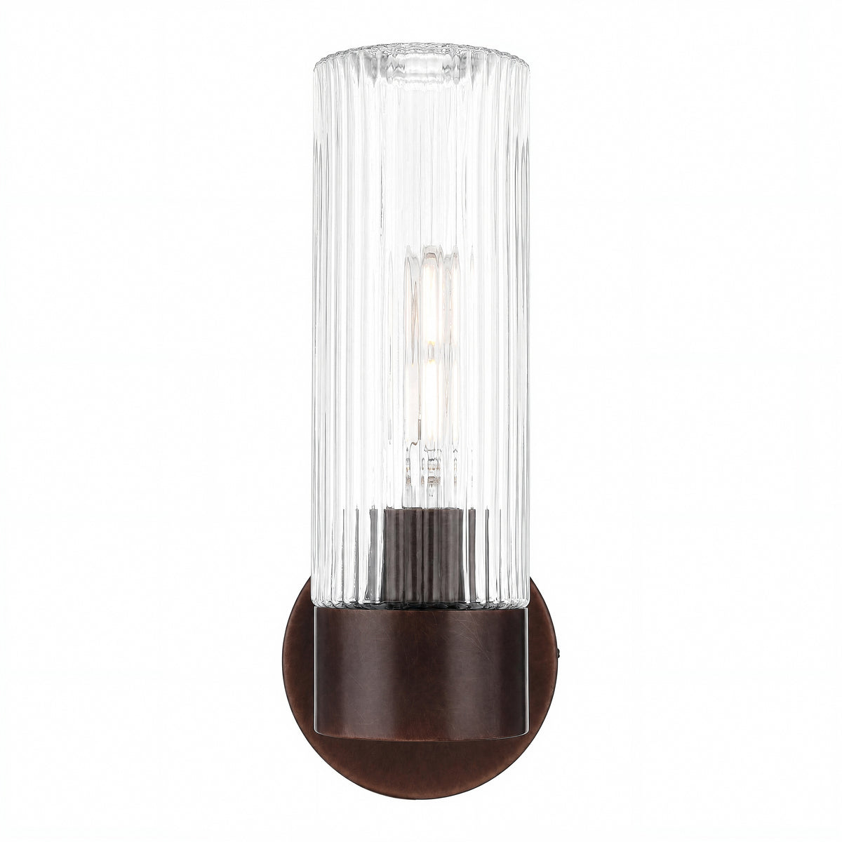 Elmsford 1 Light Wall Light, Antique Brass