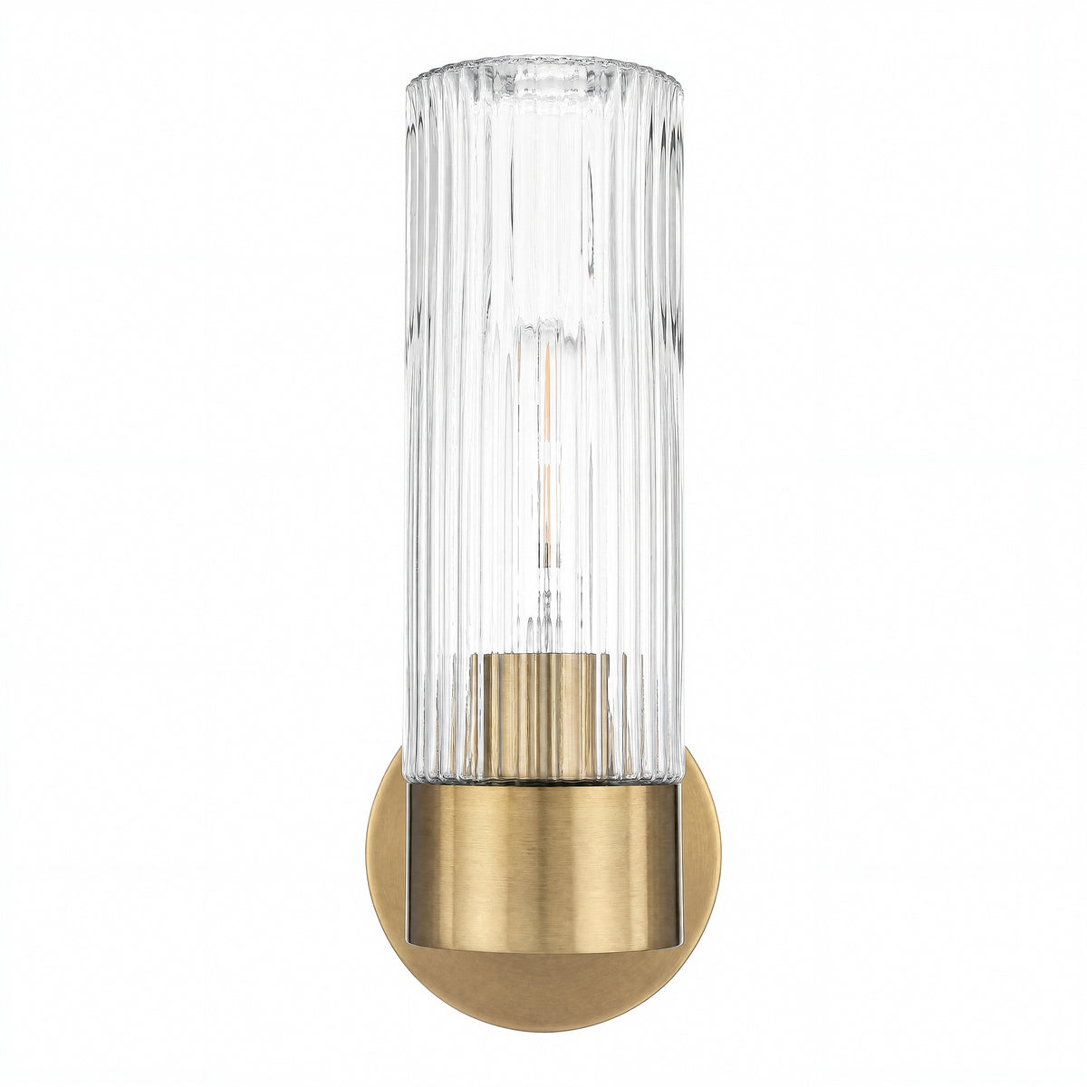 Elmsford 1 Light Wall Light, Satin Brass