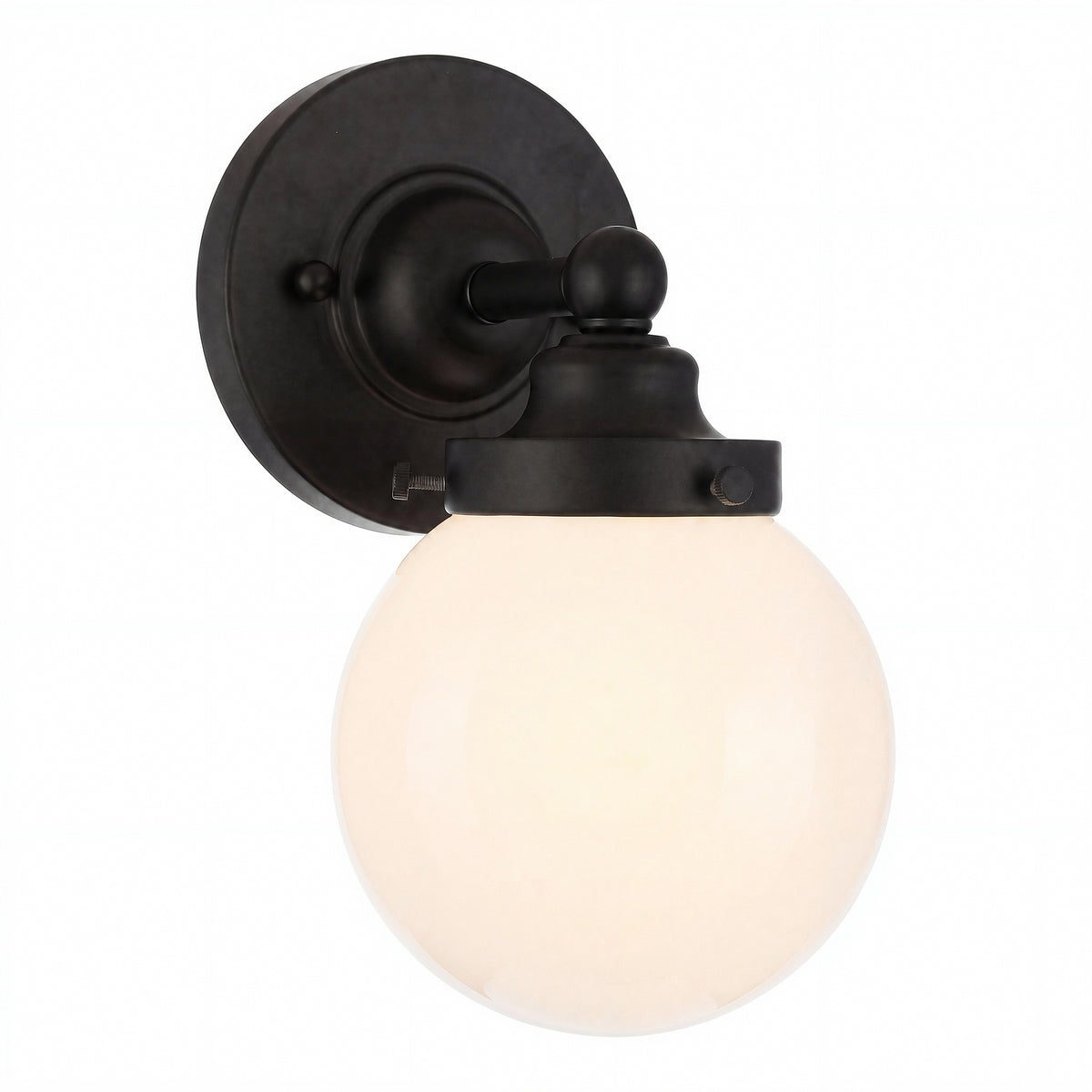 Weston 1 Light Wall Light, Matte Black