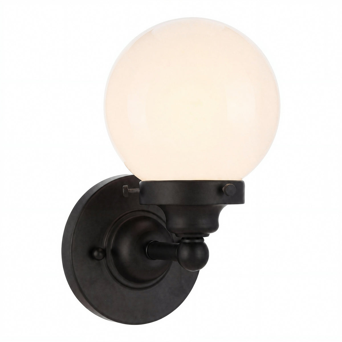 Weston 1 Light Wall Light, Matte Black