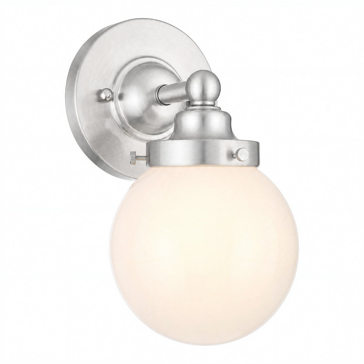 Weston 1 Light Wall Light, Brushed Nickel