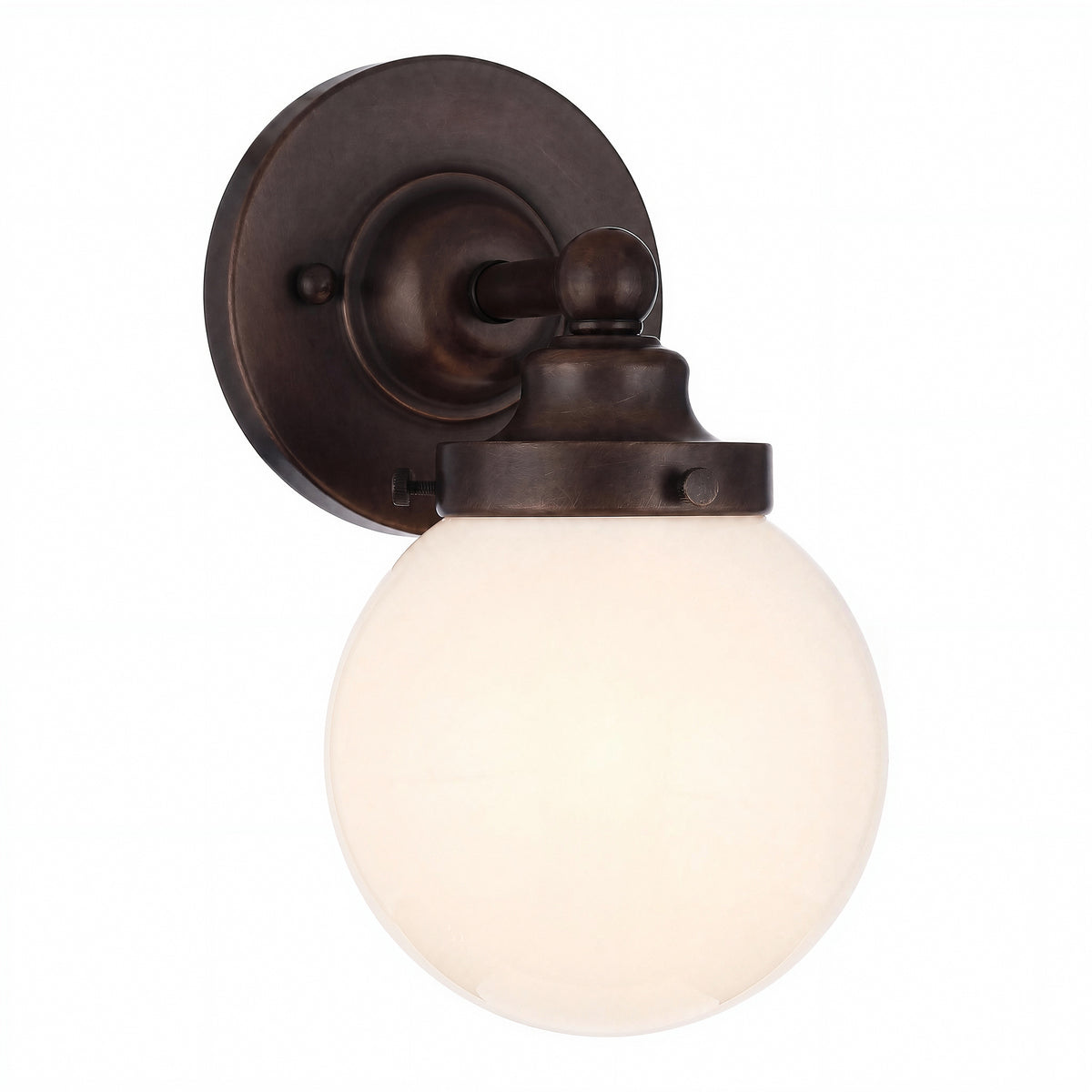 Weston 1 Light Wall Light, Antique Brass