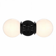 Weston 2 Light Wall Light, Matte Black