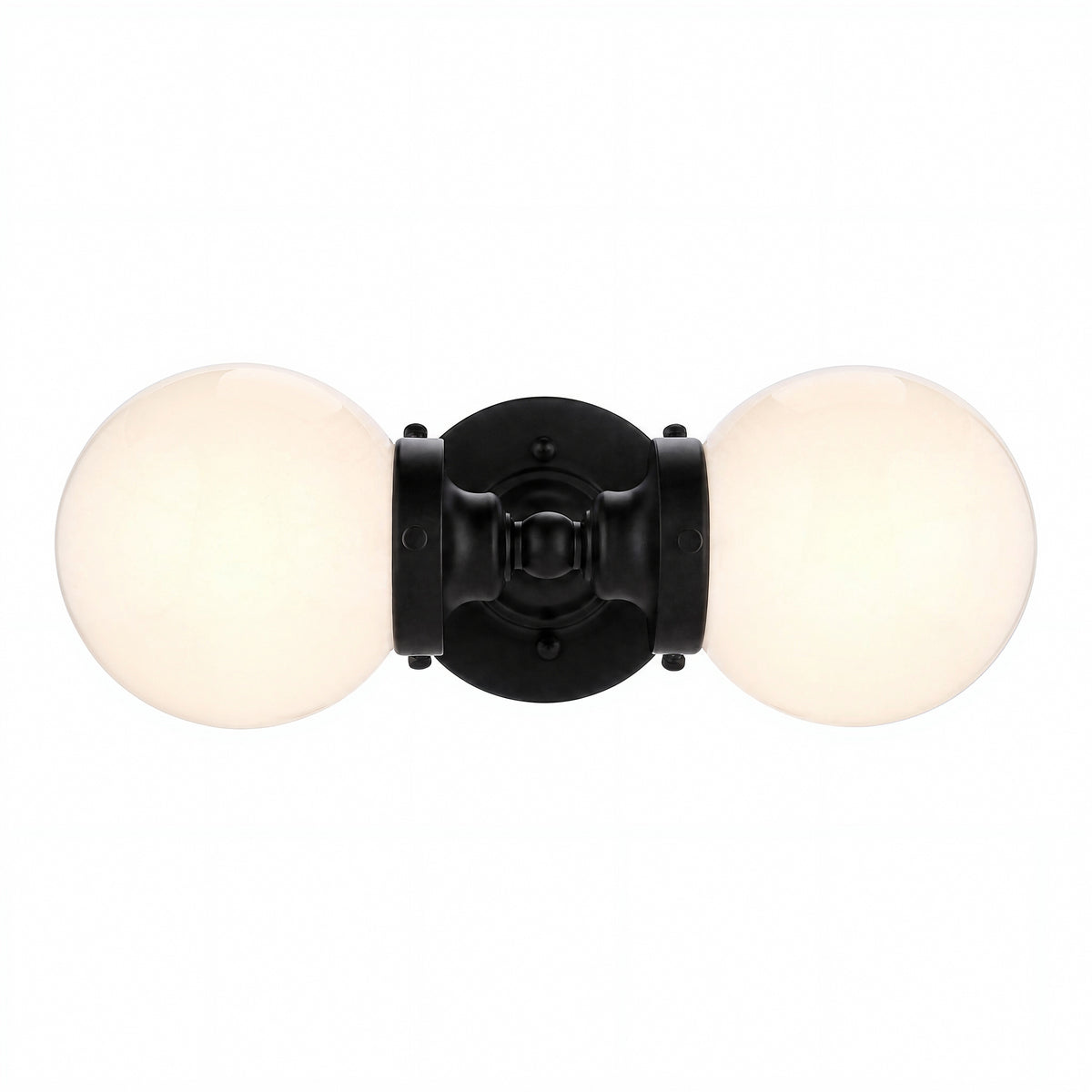 Weston 2 Light Wall Light, Matte Black