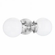 Weston 2 Light Wall Light, Brushed Nickel