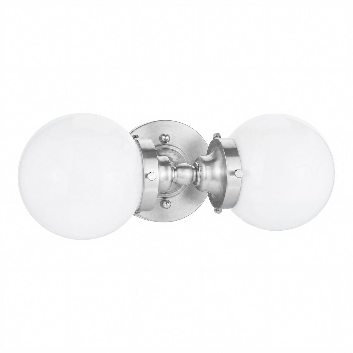 Weston 2 Light Wall Light, Brushed Nickel