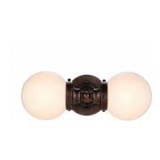 Weston 2 Light Wall Light, Antique Brass