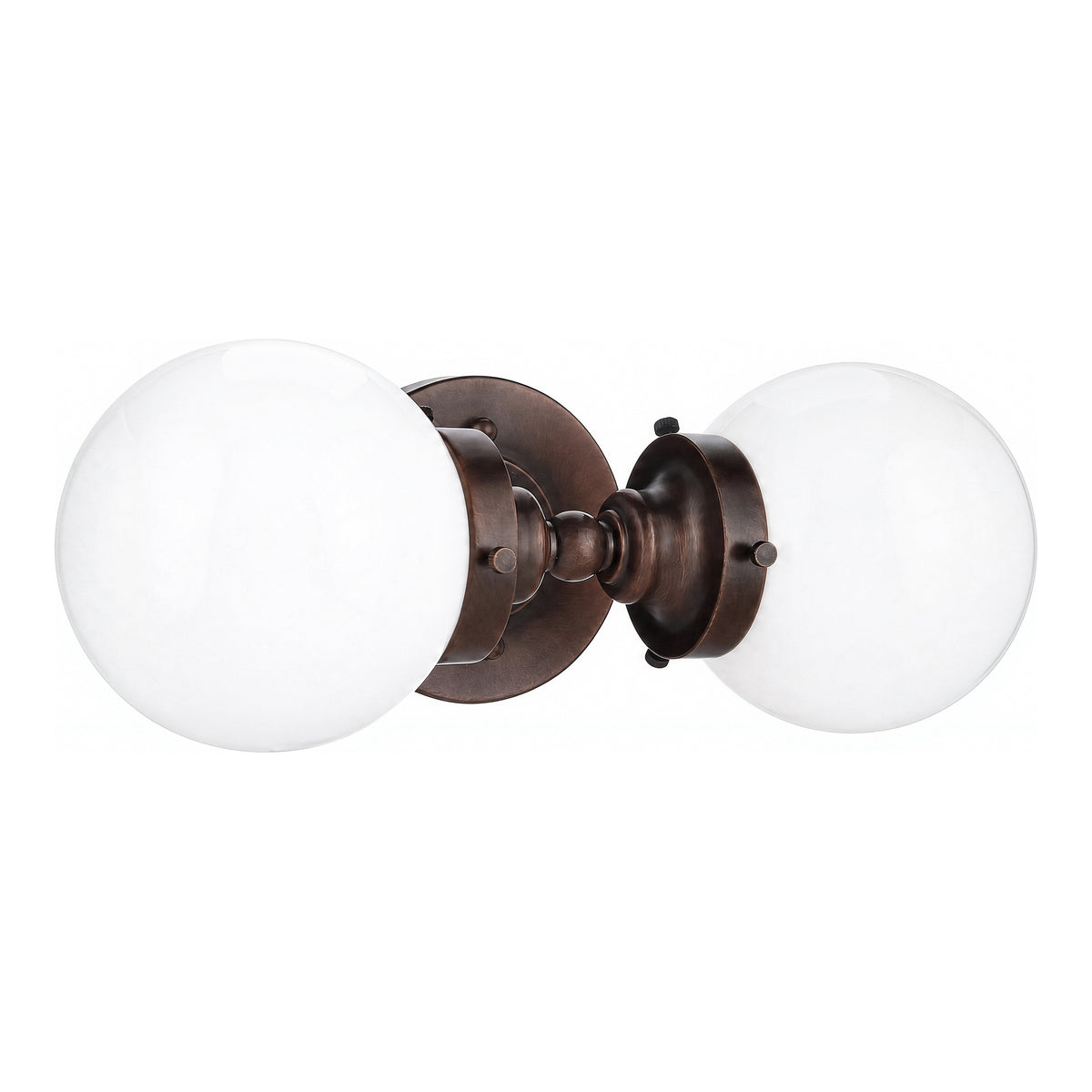 Weston 2 Light Wall Light, Antique Brass