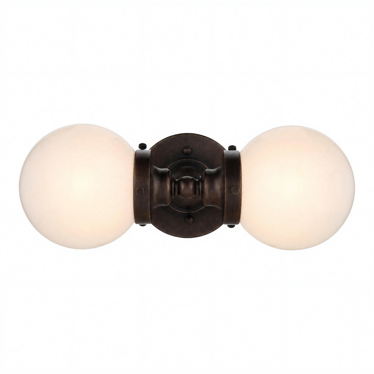 Weston 2 Light Wall Light, Antique Brass