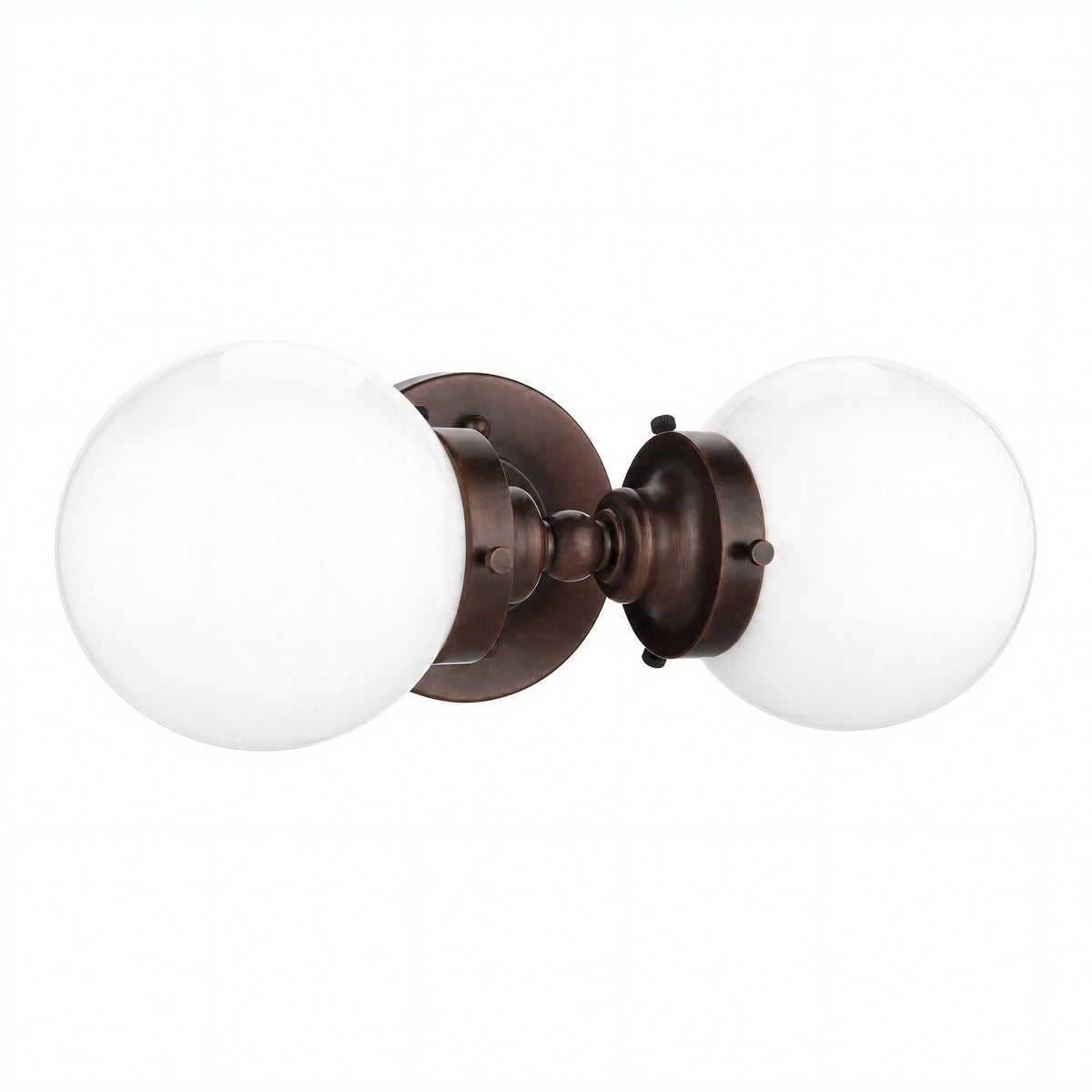 Weston 2 Light Wall Light, Antique Brass