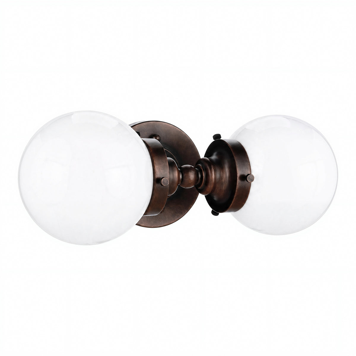 Weston 2 Light Wall Light, Antique Brass