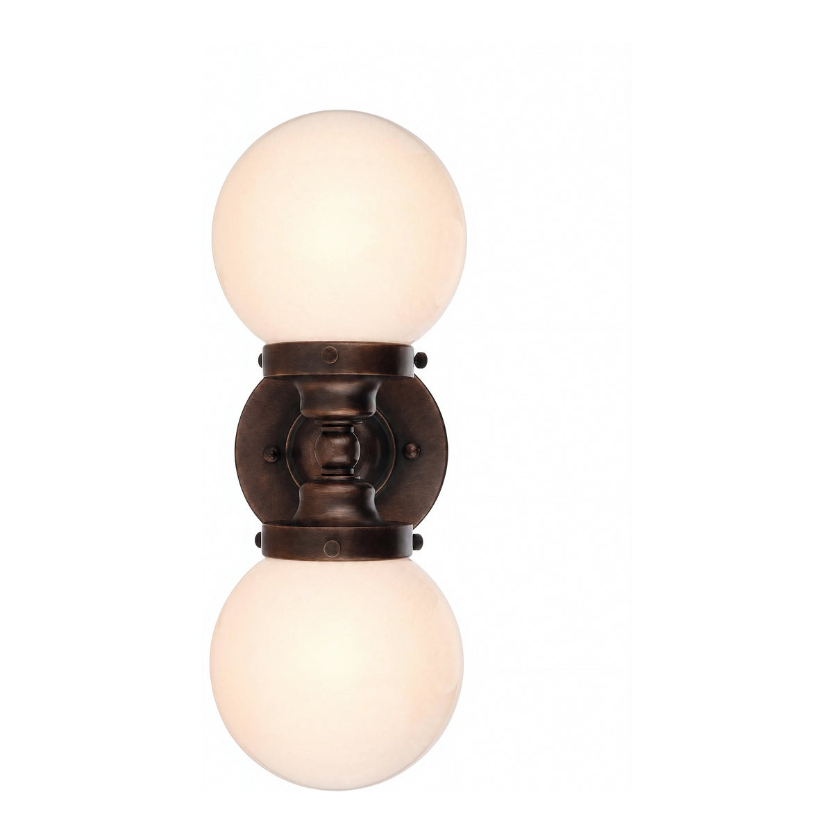 Weston 2 Light Wall Light, Antique Brass