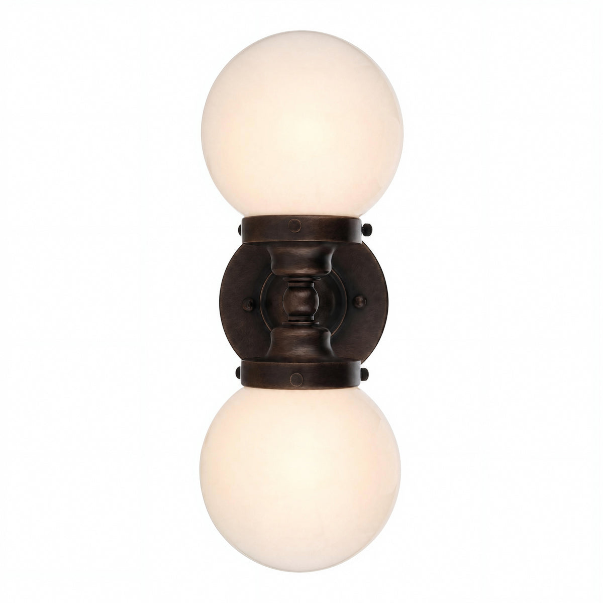 Weston 2 Light Wall Light, Antique Brass