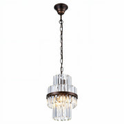 Evelyn Small 25cm 1 Light Chandelier, Antique Brass