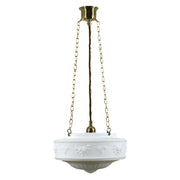 Senator 11'' Opal Matte on 3 Chain Suspension, Polished Brass