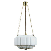 St Kilda 14'' Opal Matte on 3 Chain Suspension, Polished Brass