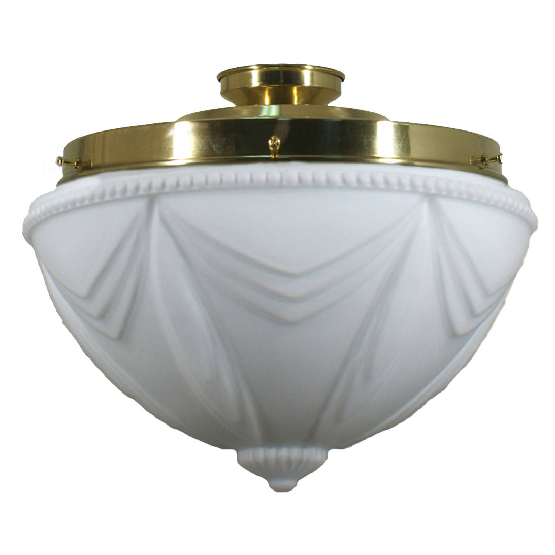 Empire 14'' Opal Matte Batten Fix, Polished Brass
