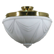 Empire 14'' Opal Matte Batten Fix, Polished Brass