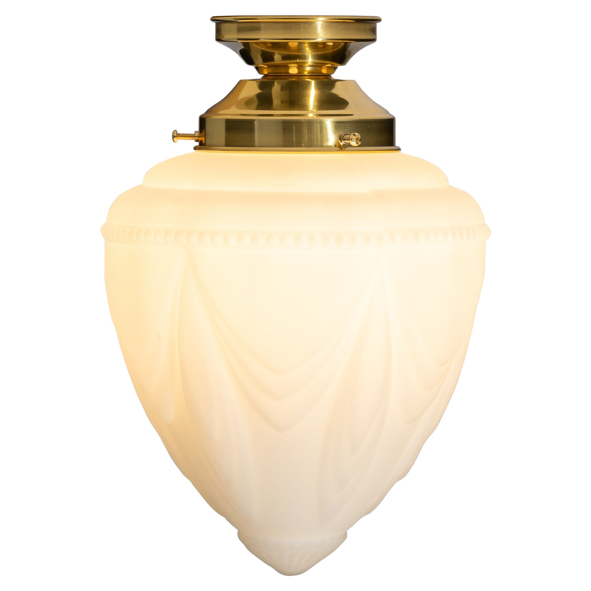 Empire 14'' Opal Matte Batten Fix, Polished Brass