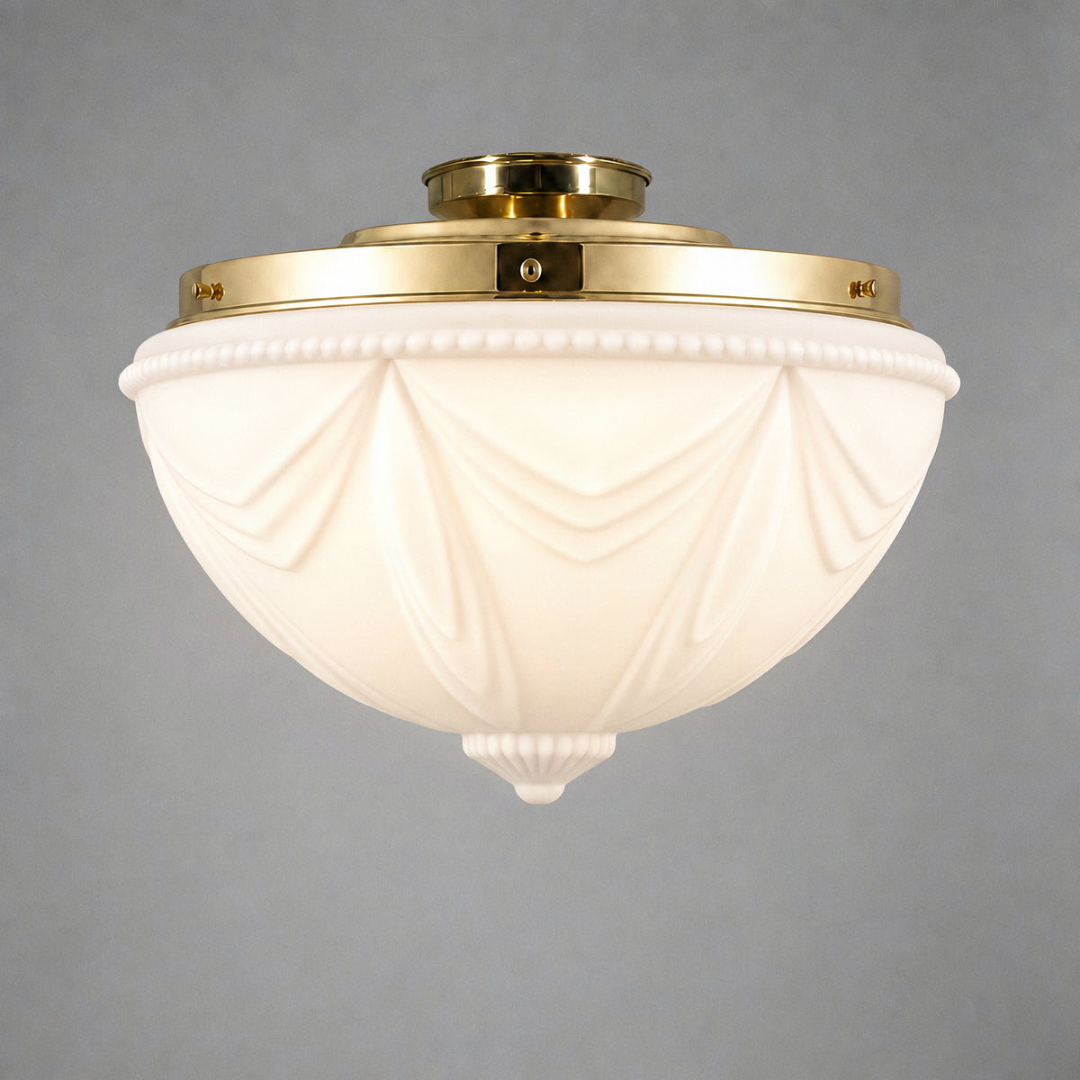 Empire 14'' Opal Matte Batten Fix, Polished Brass