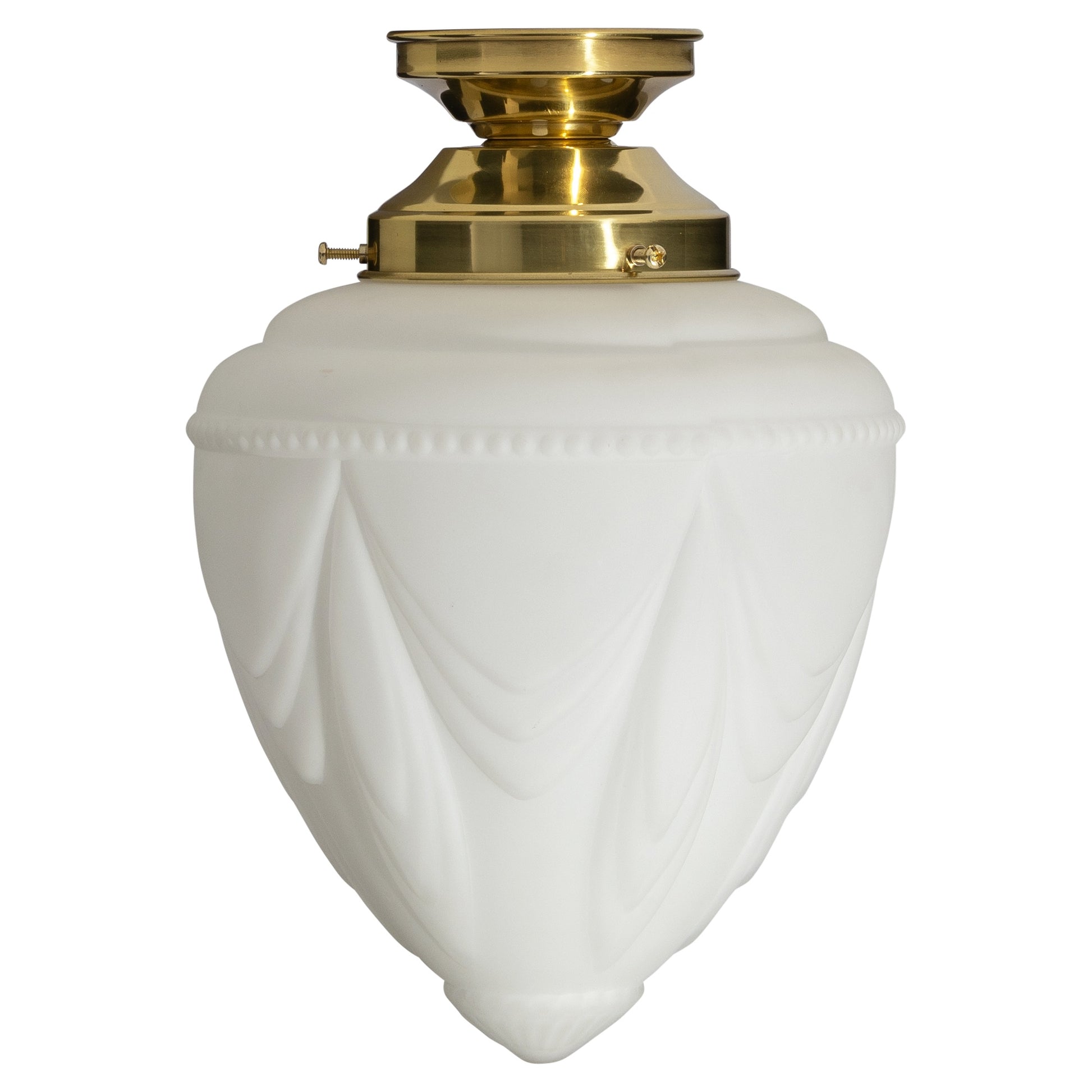 Empire 14'' Opal Matte Batten Fix, Polished Brass