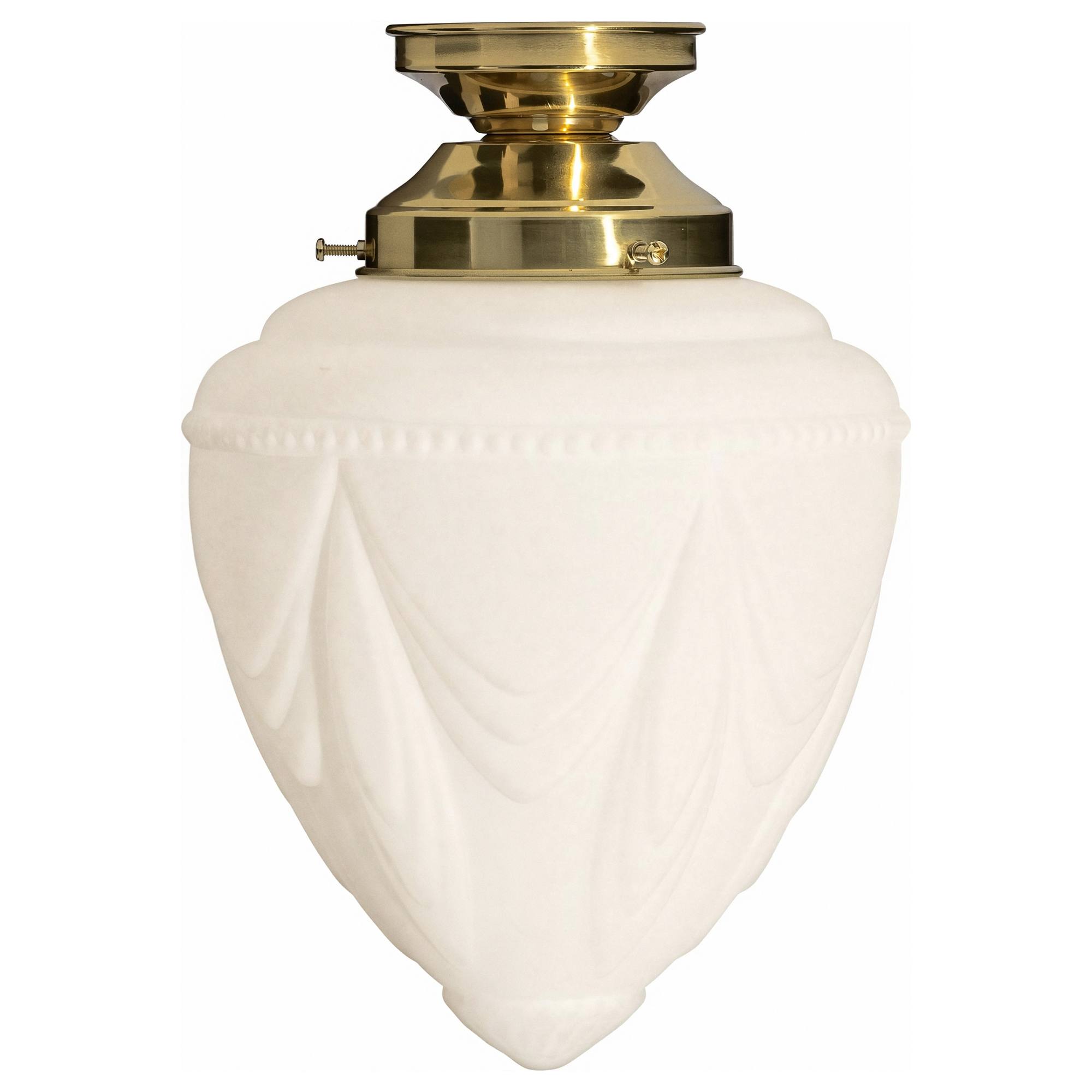 Empire 14'' Opal Matte Batten Fix, Polished Brass