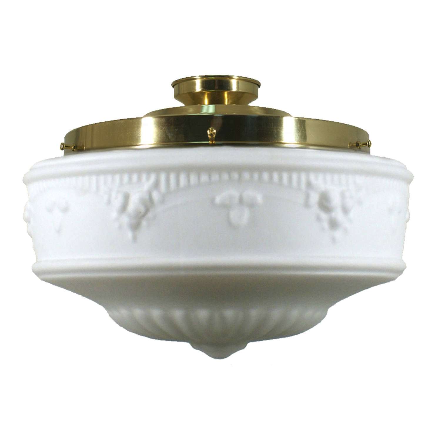 Senator 14'' Opal Matte Batten Fix, Polished Brass