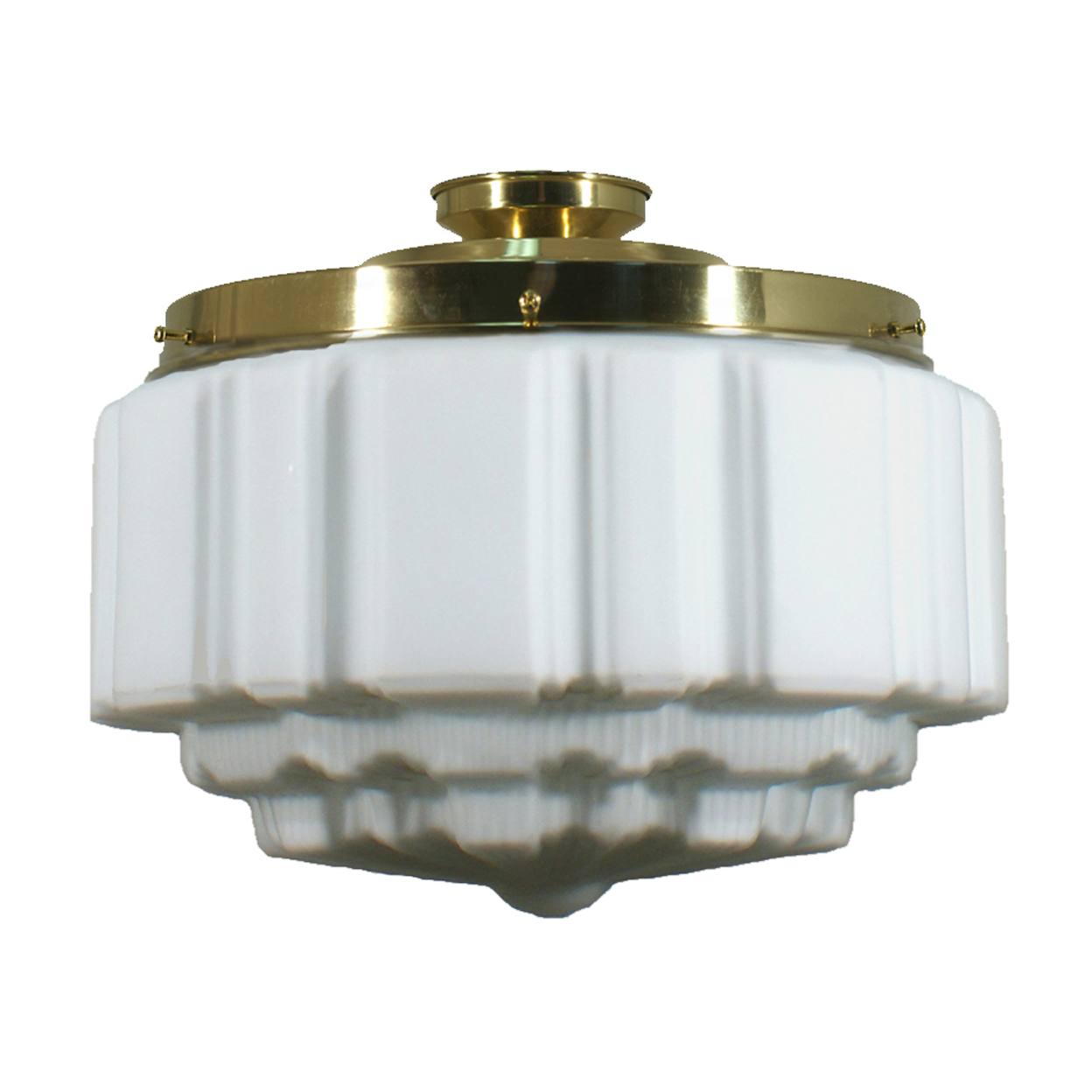 St Kilda 14'' Opal Matte Batten Fix, Polished Brass