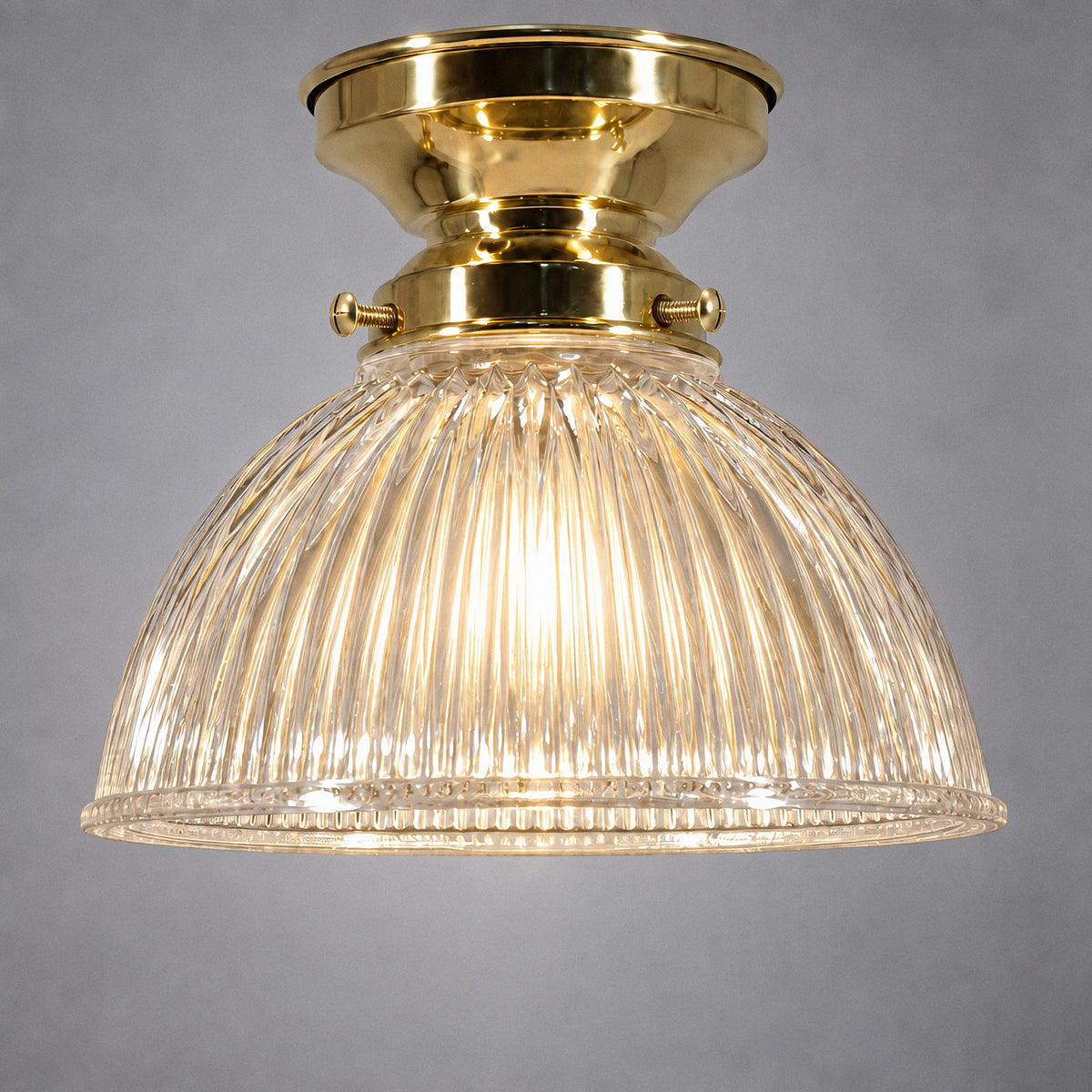 Claredon 6'' Clear Batten Fix, Polished Brass